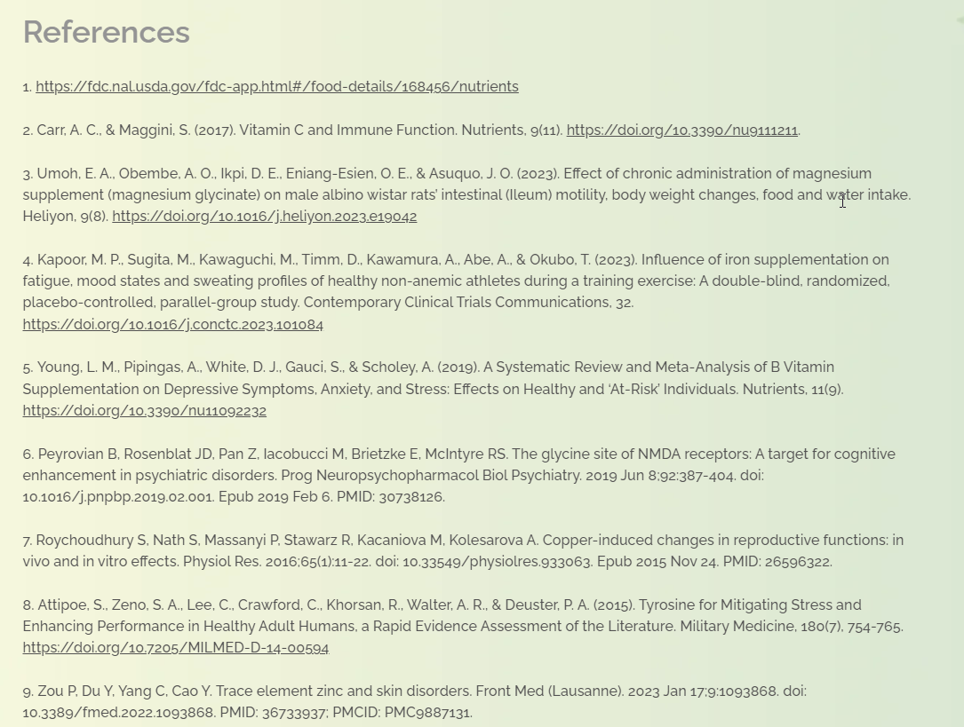Links to external resources