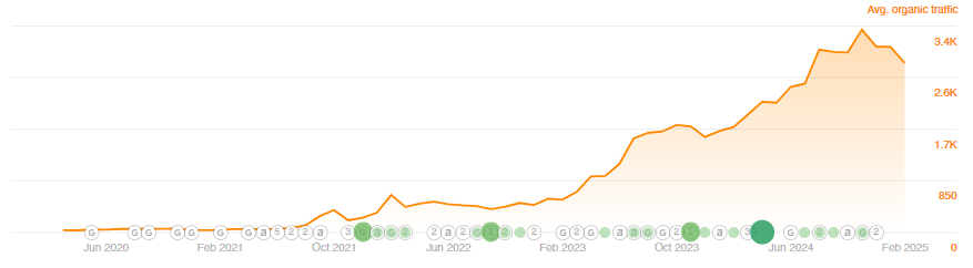 Organic search traffic in 2025