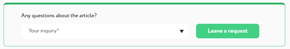 Section for user questions example